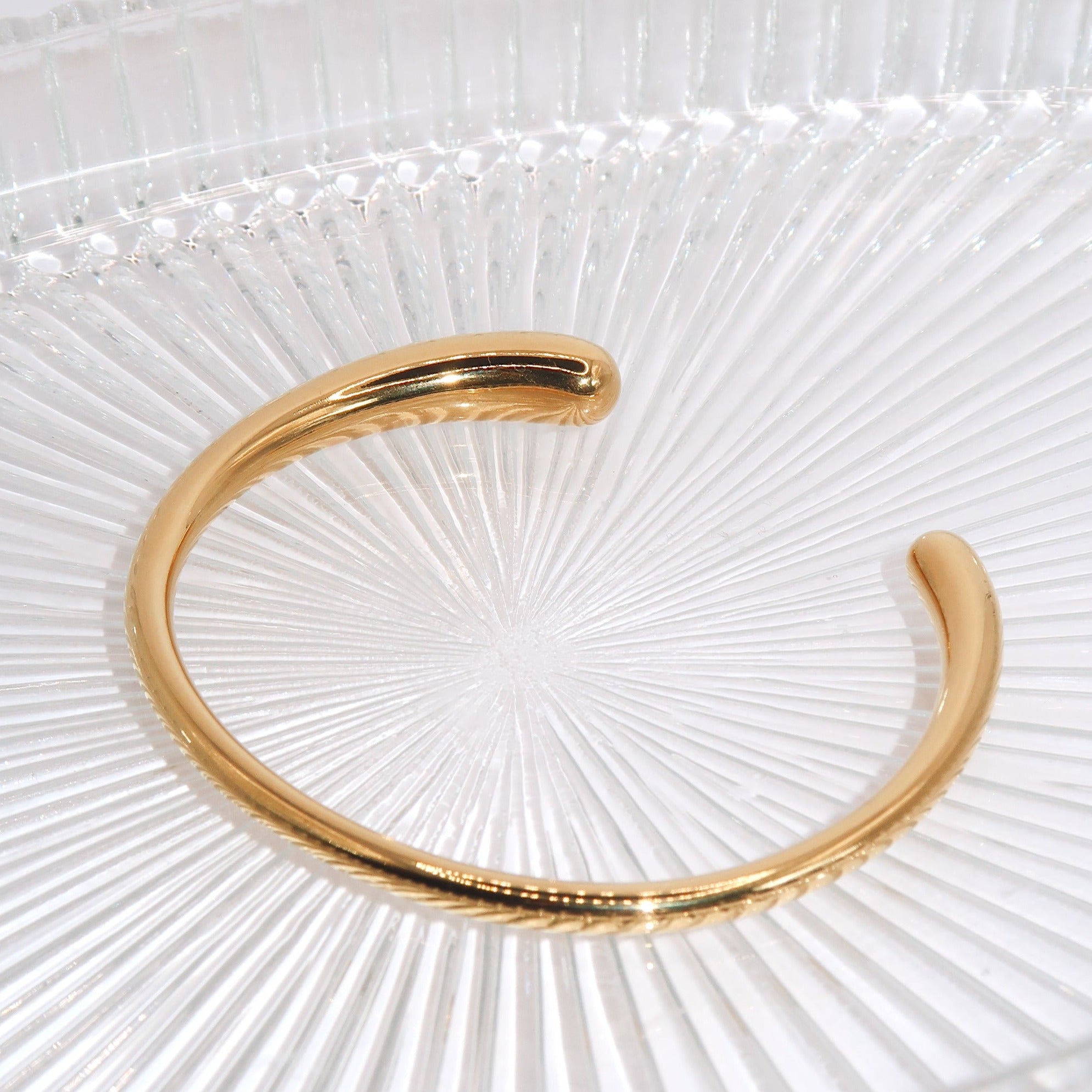 NAOMI - 18K PVD Gold Plated Adjustable Cuff Bracelet - Mixed Metals