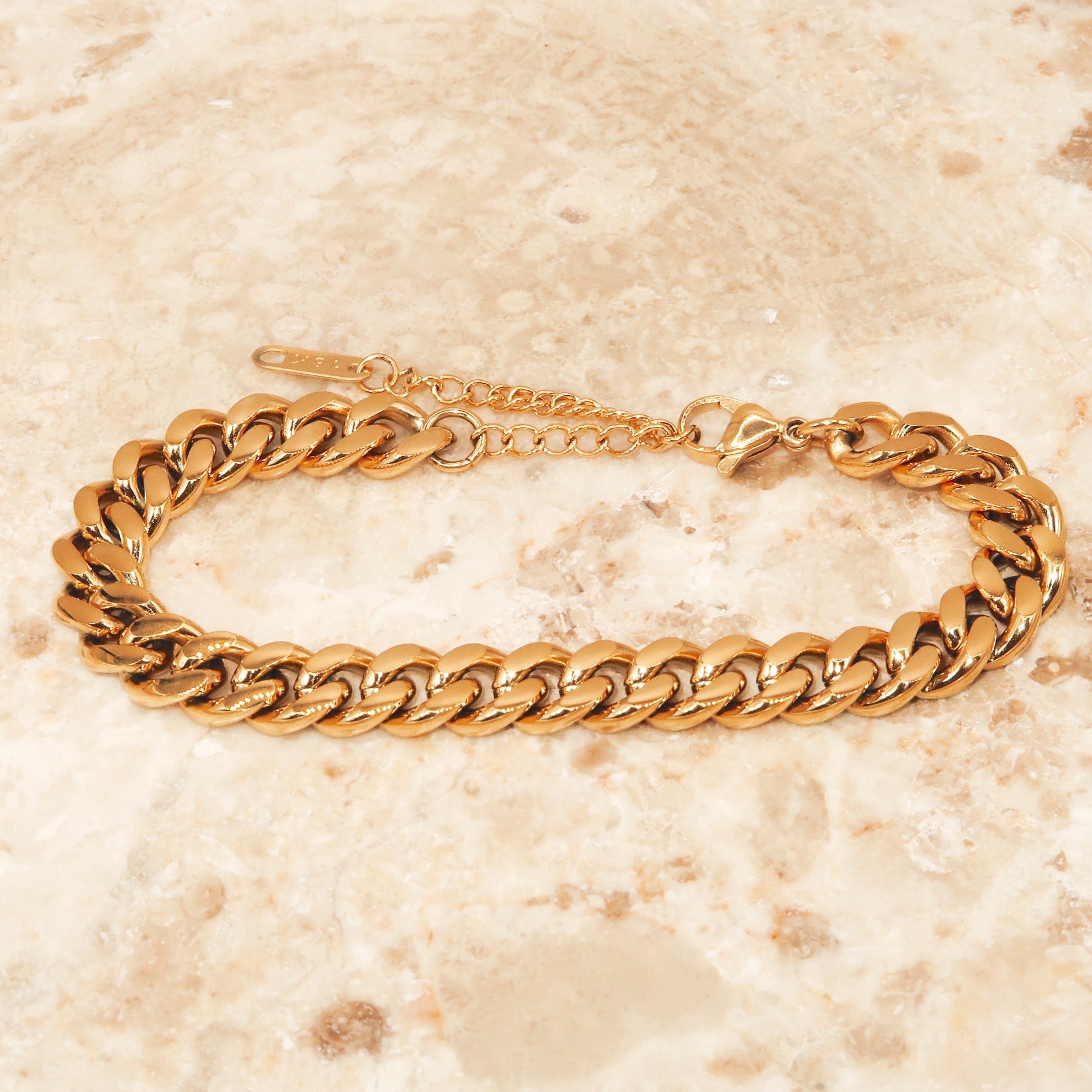 BRI - 18k PVD Gold Plated Stackable Link Bracelet - Mixed Metals