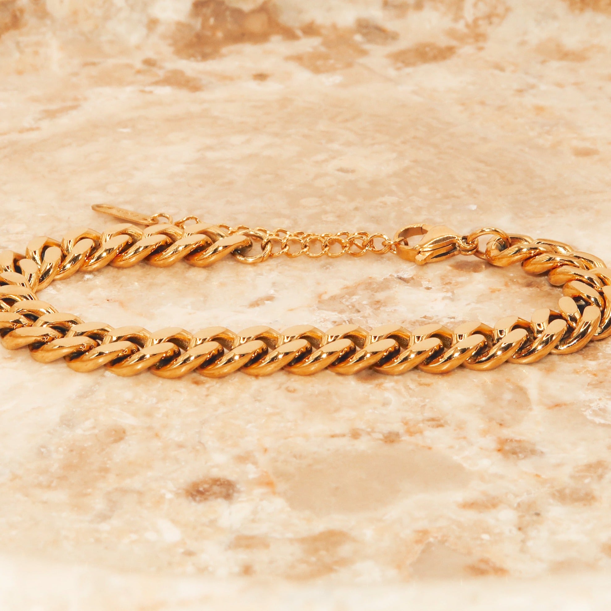 BRI - 18k PVD Gold Plated Stackable Link Bracelet - Mixed Metals