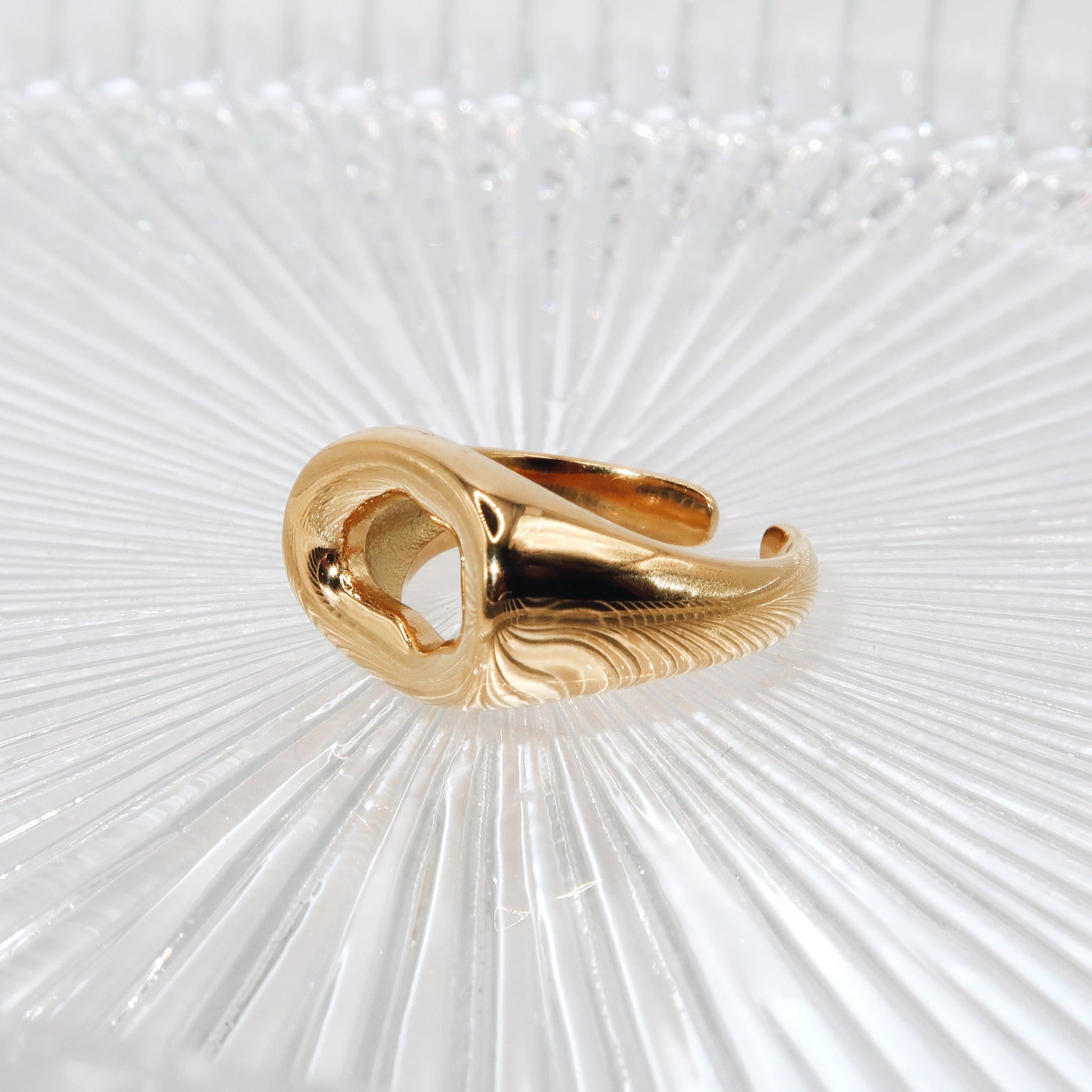 EMBER - 18K PVD Gold Plated Hollow Ring - Mixed Metals