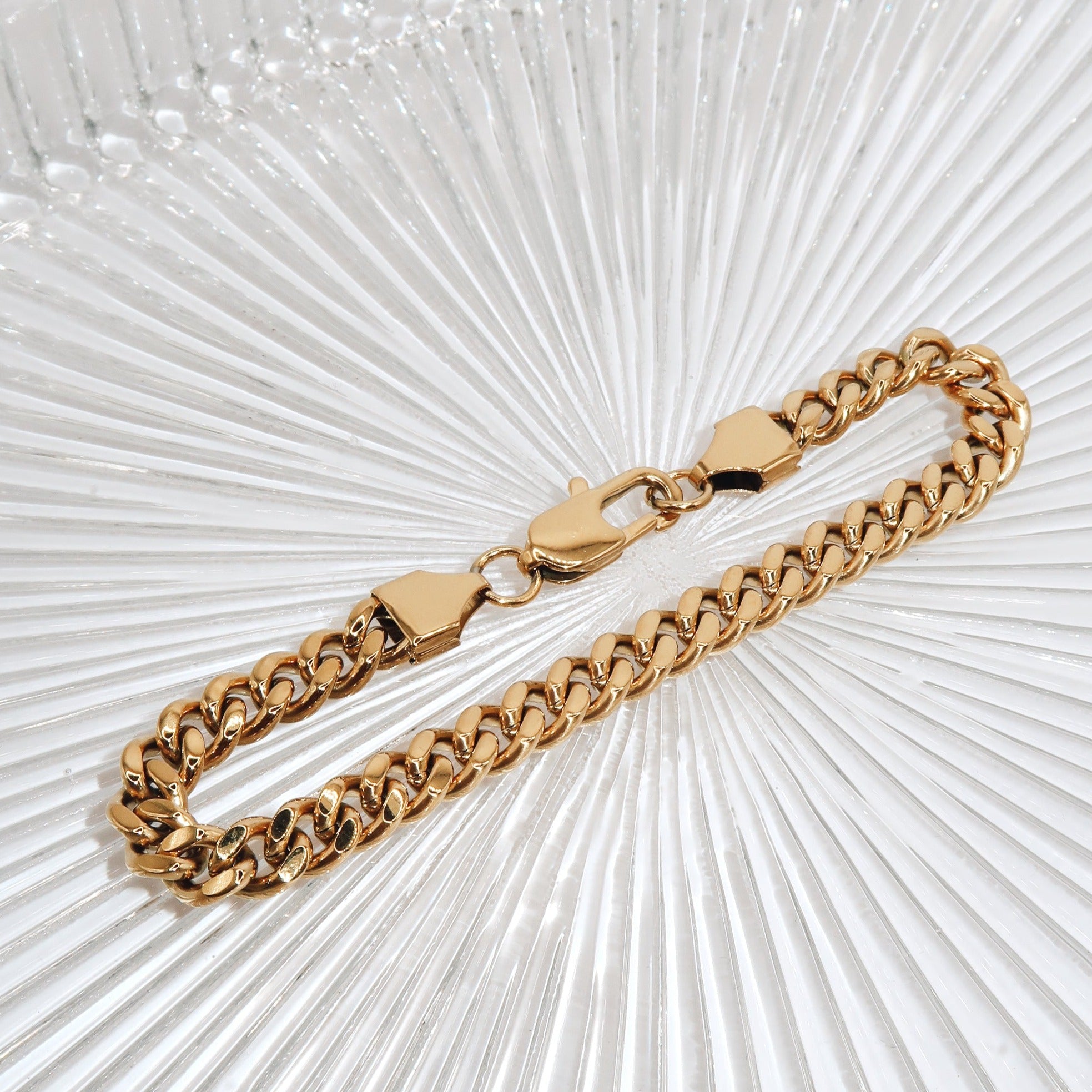 AMAYA - 18k PVD Gold Plated Stackable Link Bracelet - Mixed Metals