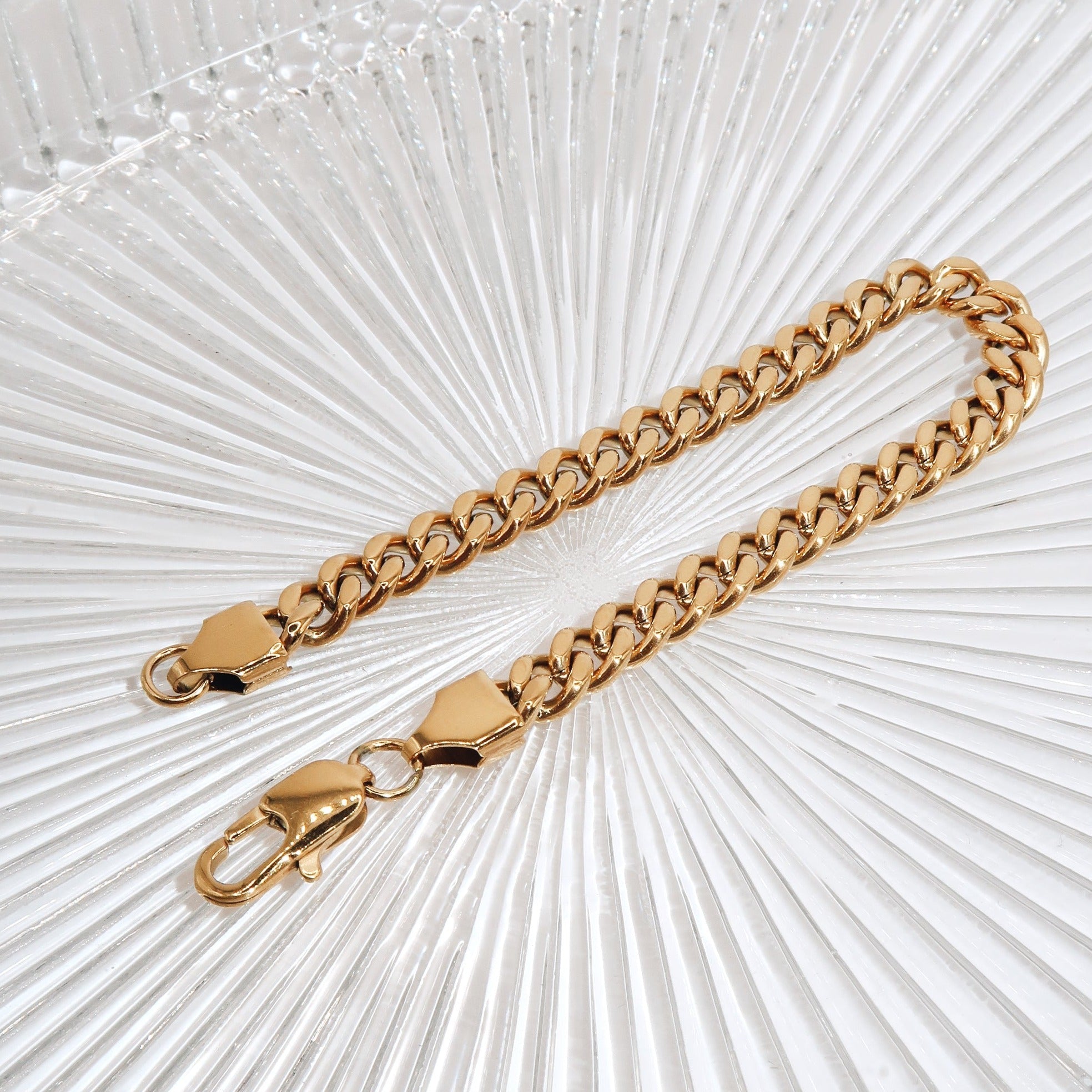 AMAYA - 18k PVD Gold Plated Stackable Link Bracelet - Mixed Metals