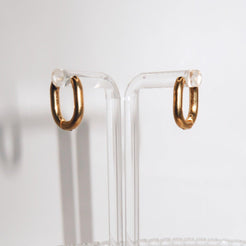 CARMEN - 18K PVD Gold Plated Convertible Oval Hoop Earrings - Mixed Metals