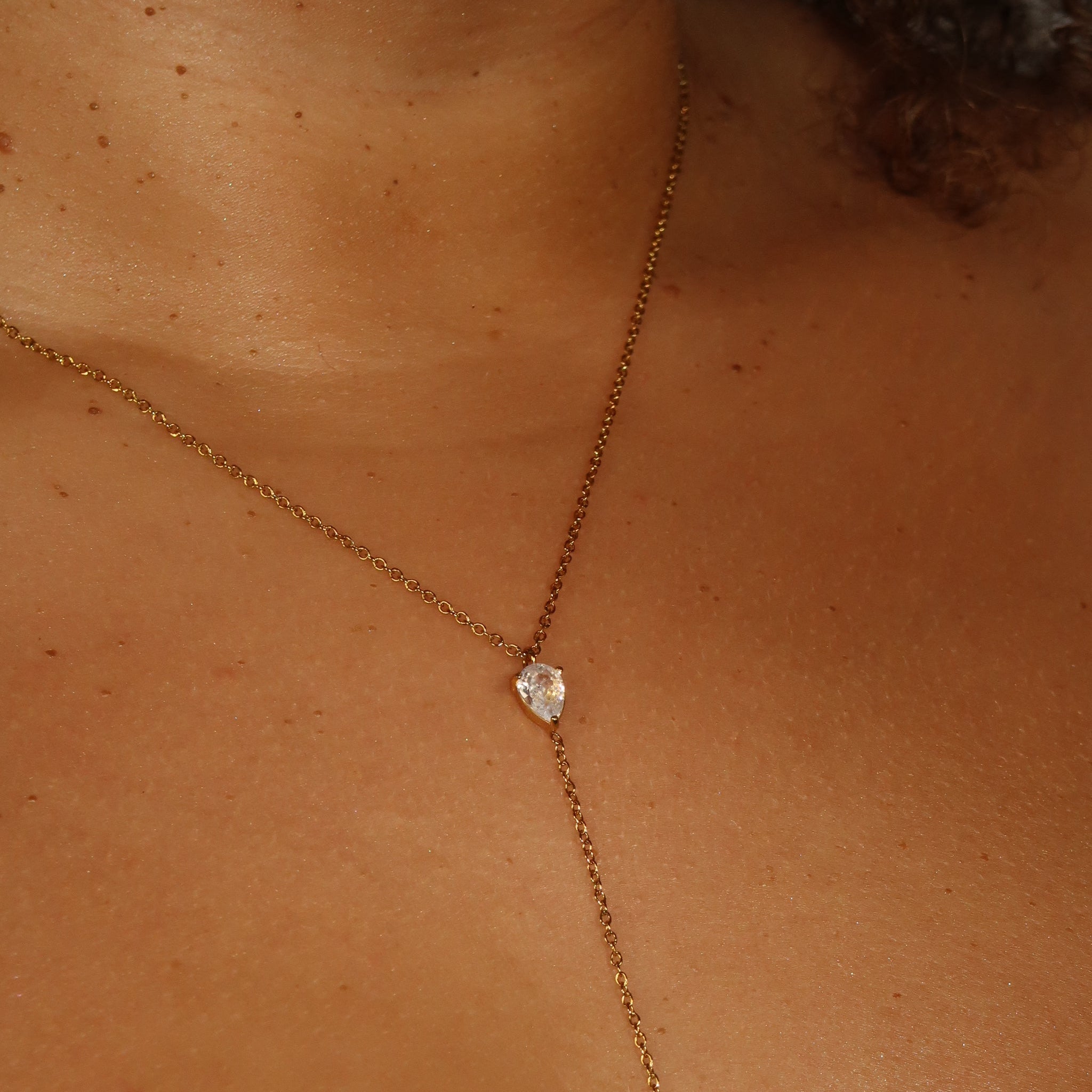 Vivienne - Y-Necklace with Diamond Stones