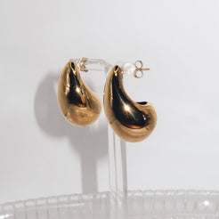 LOREN - 18K PVD Gold Plated Chunky Teardrop Earrings - Mixed Metals