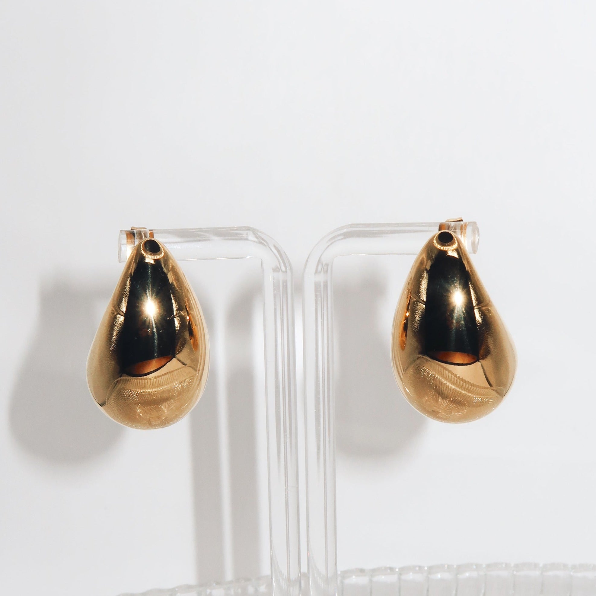 LOREN - 18K PVD Gold Plated Chunky Teardrop Earrings - Mixed Metals