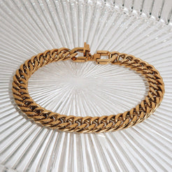 SCARLETT - 18K PVD Gold Plated Mini Cuban Link Bracelet - Mixed Metals