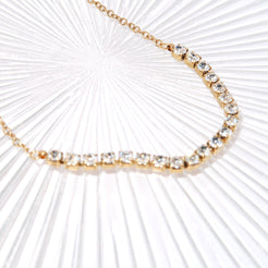 MICAH - 18K PVD Gold Plated Elegant Anklet with CZ Stones - Mixed Metals