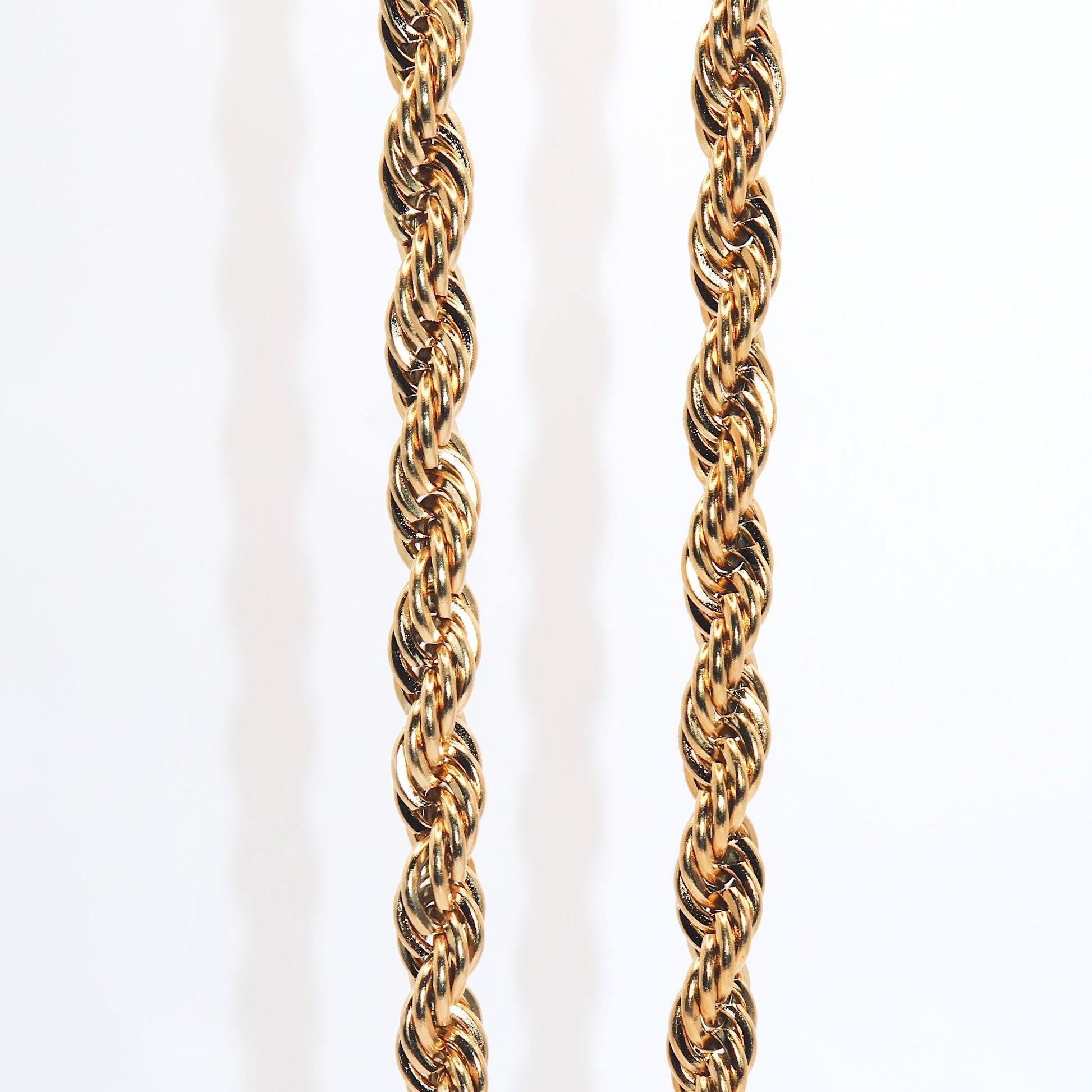 VERA - 18K PVD Gold Plated Chunky Rope Chain Necklace - Mixed Metals