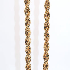 VERA - 18K PVD Gold Plated Chunky Rope Chain Necklace - Mixed Metals